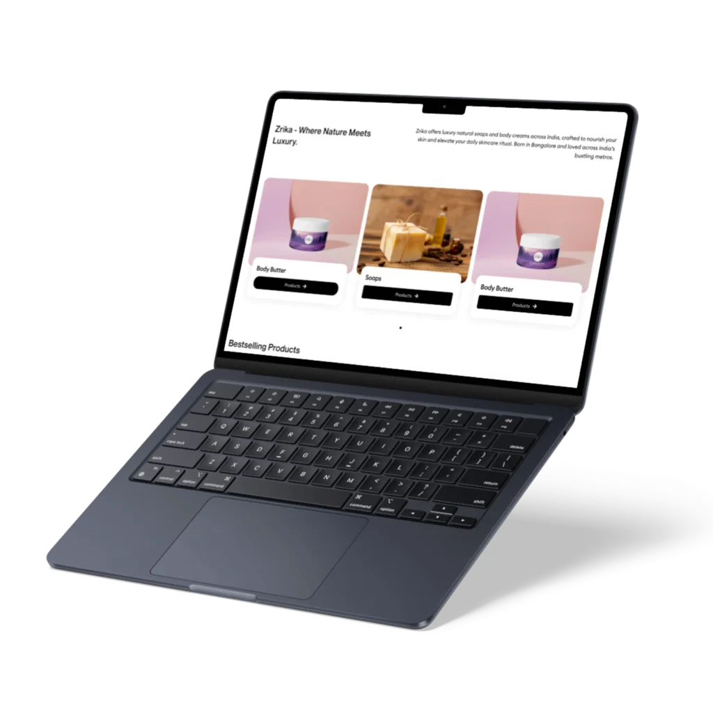 zrika case study mockup