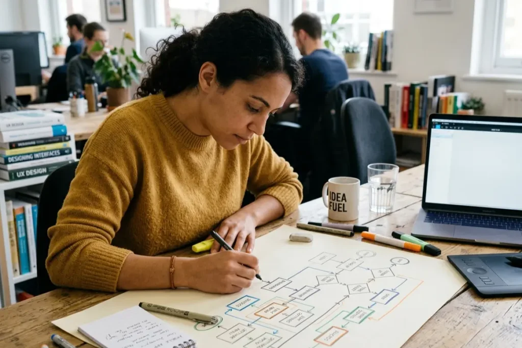 UX research and user journey planning, the foundation of effective website UI UX design services