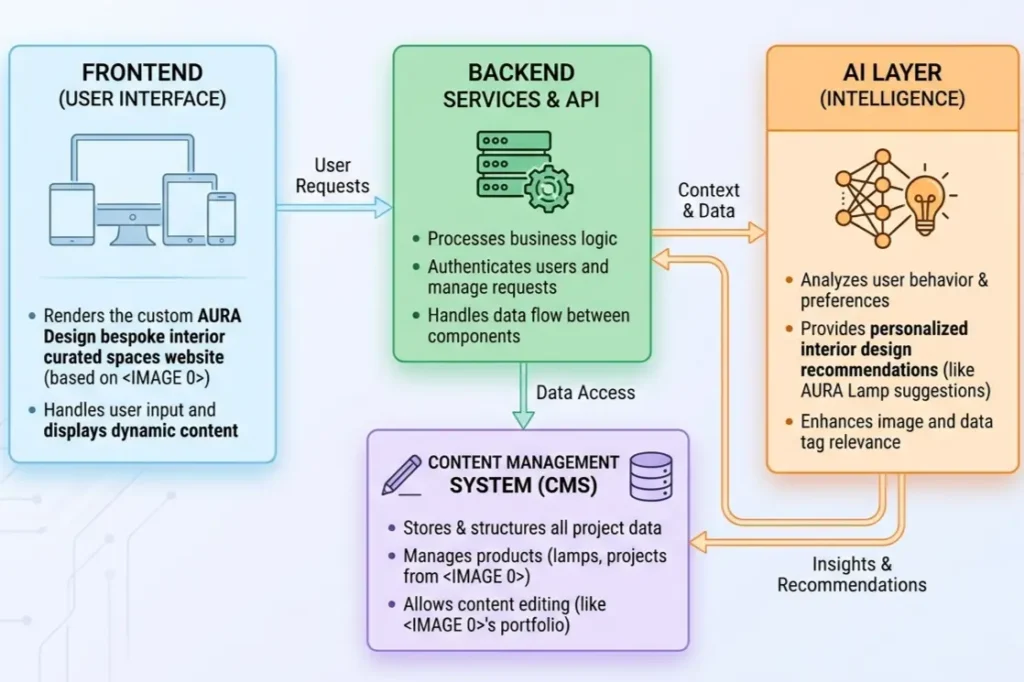 Custom website development technology stack for scalable business websites