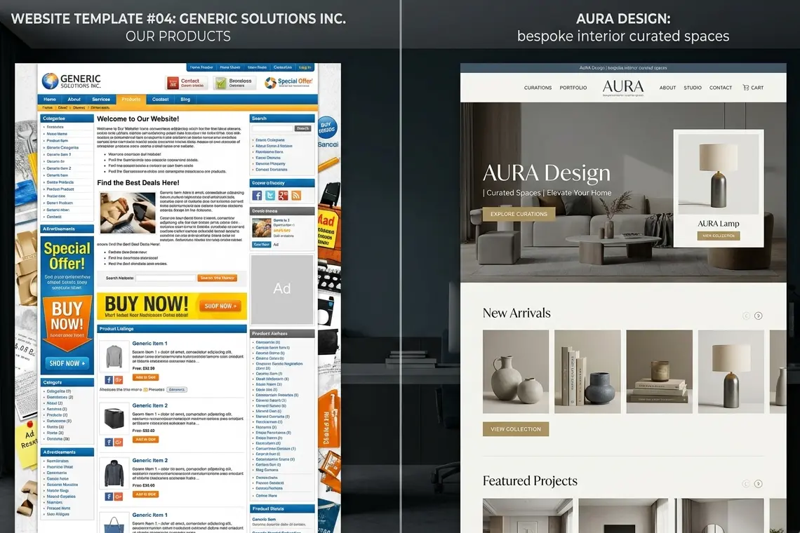 Custom website development vs template website comparison for business growth