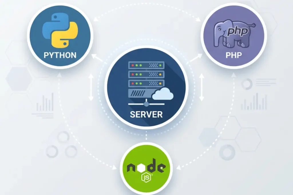 Backend development technologies Node.js PHP Python for scalable web application backend