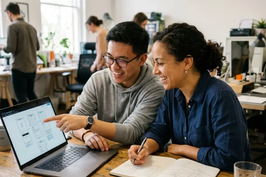 Hands-on UI UX design activity at branding workshop Bangalore May 2026