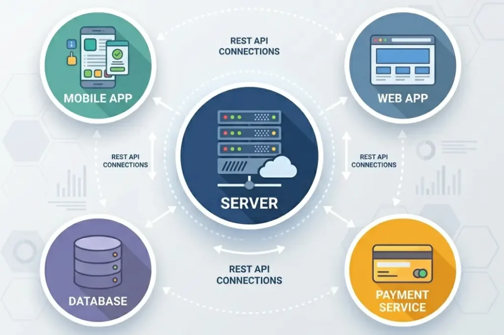 API integration as part of scalable backend development services for web applications