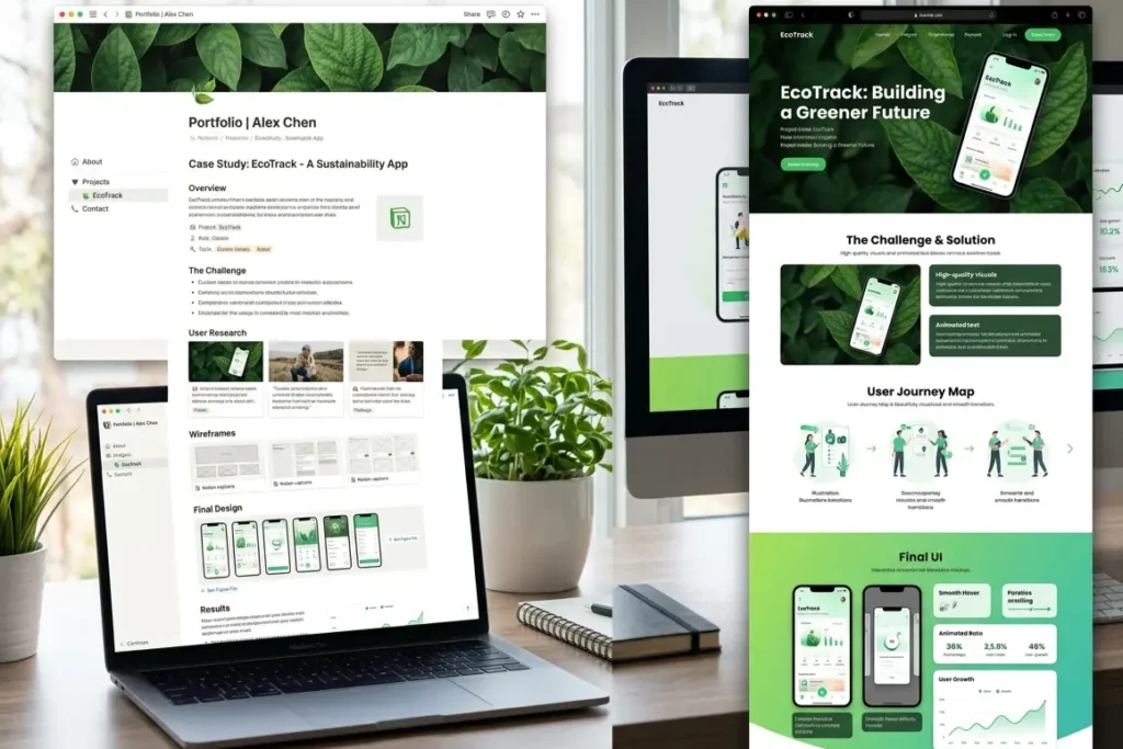 Comparison of best UI UX portfolio websites Notion versus custom Framer site for designers in India 2026