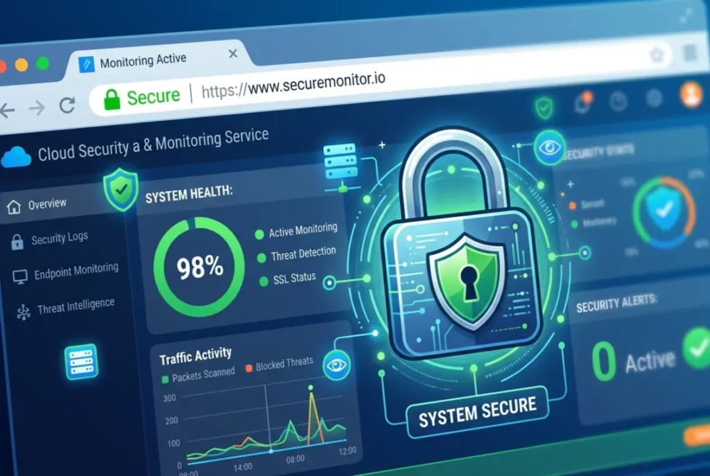 Website security maintenance with active SSL certificate and real-time malware protection