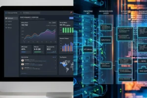 Backend development services powering a scalable web application