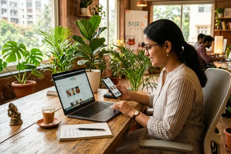 ecommerce website development india d2c brand founder reviewing online store